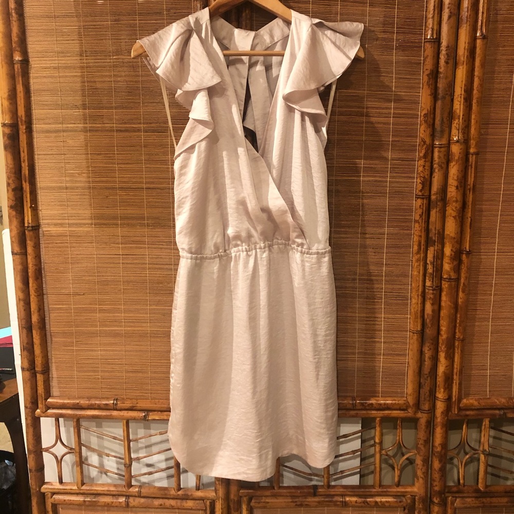 BCBG MaxAzria Cream Ruffle Dress
